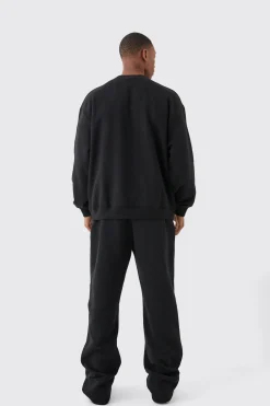 Basic Oversized Crew Neck Sweatshirt | BoohooMAN UK