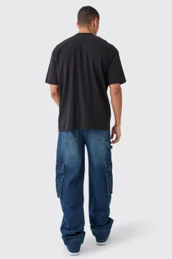 Basic Oversized Extended Neck T-shirt | BoohooMAN UK