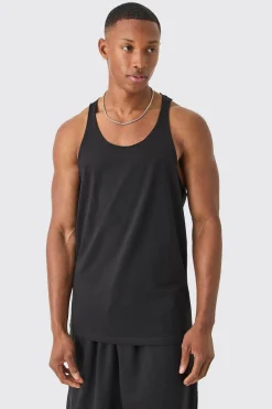 Basic Racer Back Vest | BoohooMAN UK