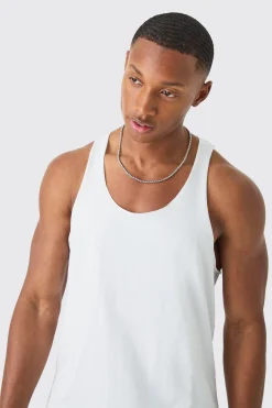 Basic Racer Back Vest | BoohooMAN UK