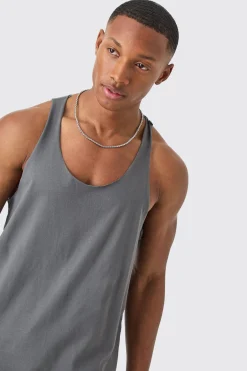 Basic Racer Back Vest | BoohooMAN UK