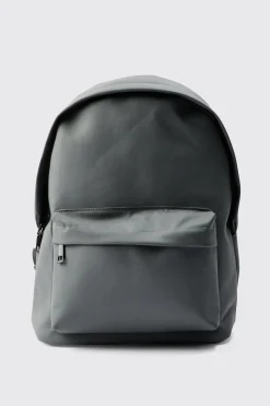 Basic Rucksack In Charcoal | BoohooMAN UK