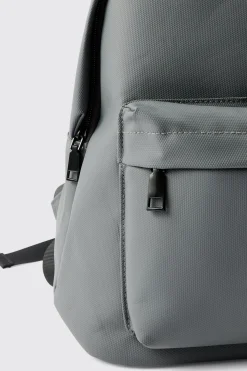 Basic Rucksack In Charcoal | BoohooMAN UK