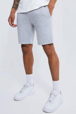 Basic Slim Fit Mid Length Jersey Short | BoohooMAN UK