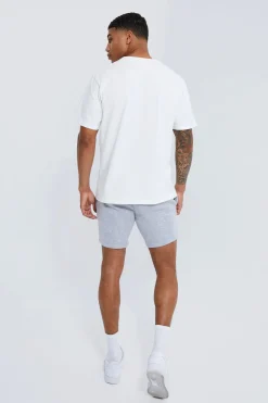 Basic Slim Fit Short Length Jersey Short | BoohooMAN UK