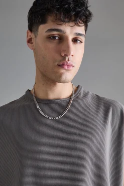 Batwing Ottoman Rib T-Shirt | BoohooMAN UK