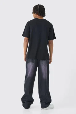 Blurred Gothic Print T-Shirt | BoohooMAN UK
