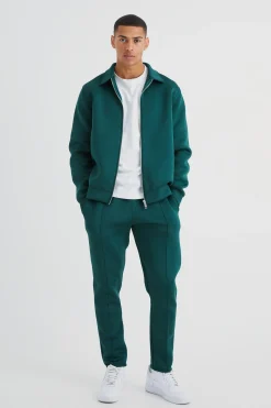 Bonded Scuba Harrington & Jogger | BoohooMAN UK