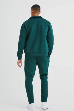 Bonded Scuba Harrington & Jogger | BoohooMAN UK