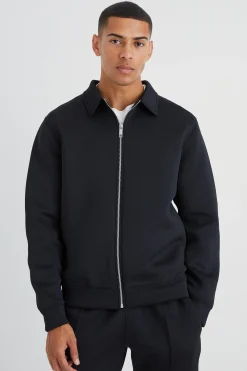 Bonded Scuba Harrington & Jogger | BoohooMAN UK
