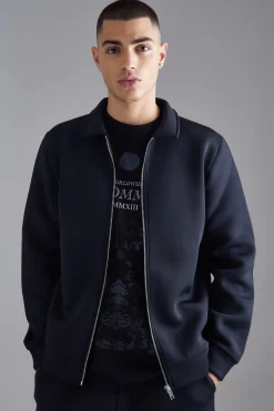 Bonded Scuba Harrington Jacket | BoohooMAN UK