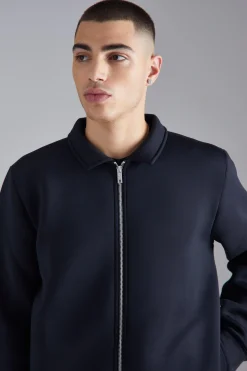 Bonded Scuba Harrington Jacket | BoohooMAN UK