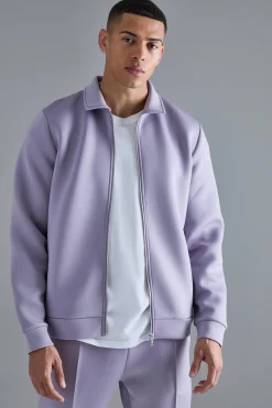 Bonded Scuba Harrington Jacket | BoohooMAN UK