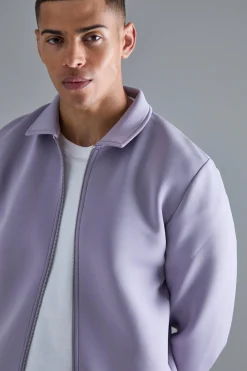 Bonded Scuba Harrington Jacket | BoohooMAN UK