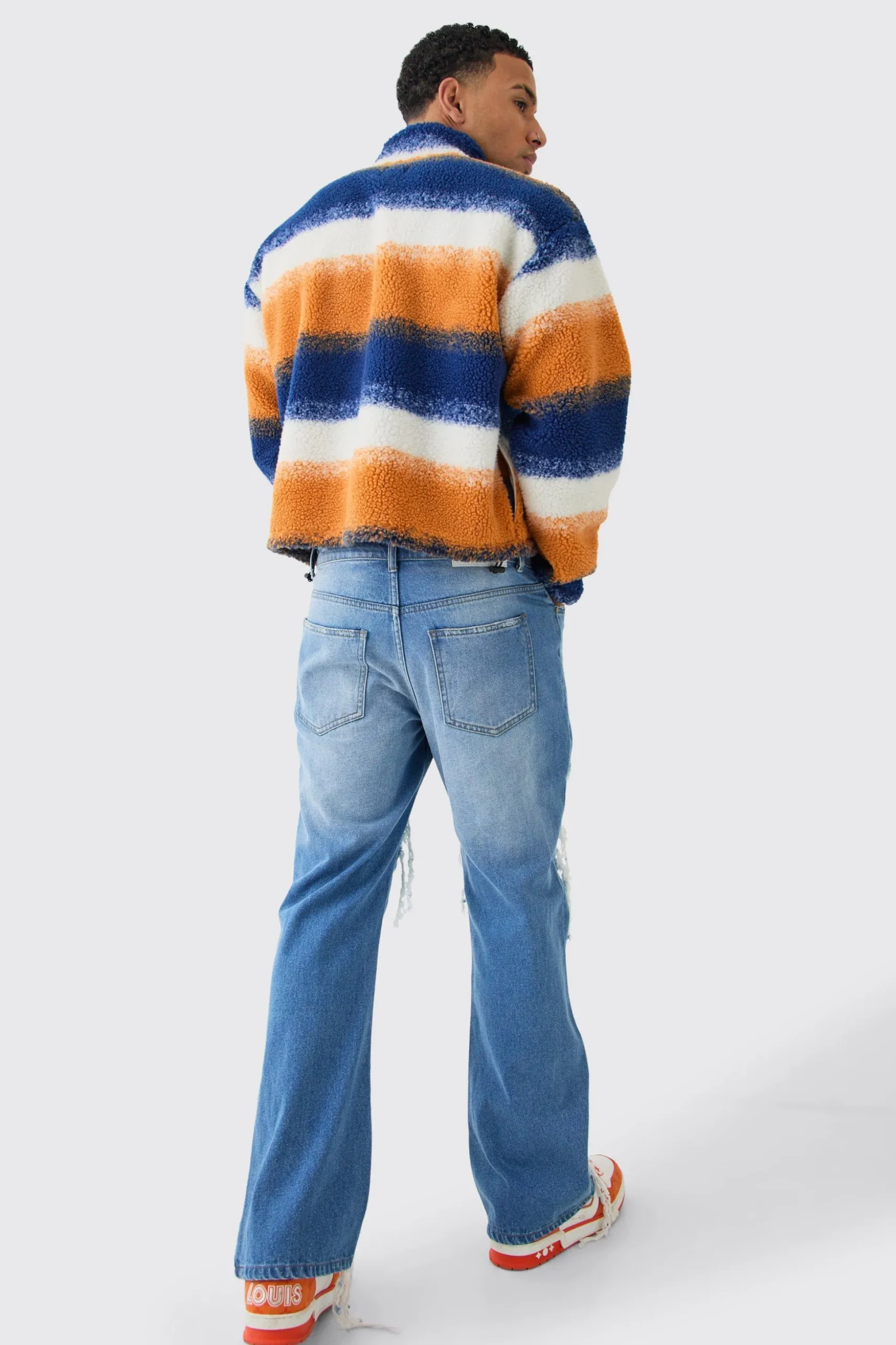 Borg Quarter Zip Shirt | BoohooMAN UK