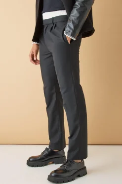 Boxer Waistband Tailored Trousers | BoohooMAN UK