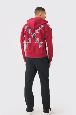 Boxy Applique Tape Detail Jersey Varsity Jacket | BoohooMAN UK