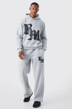 Boxy Bm Print Tracksuit | BoohooMAN UK
