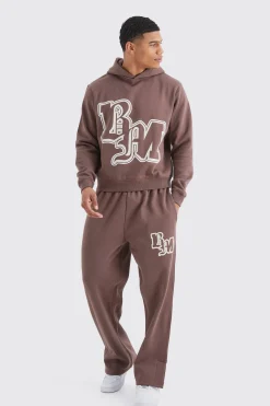 Boxy Bm Print Tracksuit | BoohooMAN UK