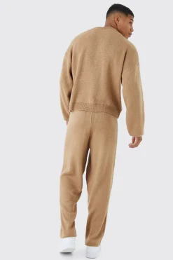 Boxy Brushed Bhm Knitted Jumper | BoohooMAN UK