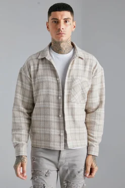 Boxy Check Shirt | BoohooMAN UK