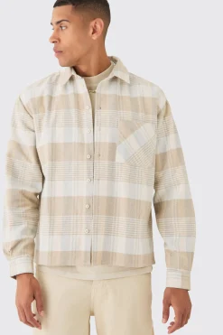 Boxy Check Shirt | BoohooMAN UK