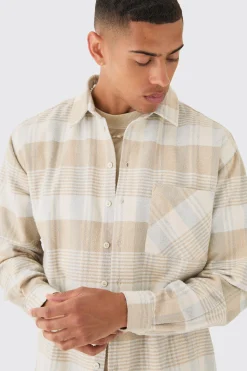 Boxy Check Shirt | BoohooMAN UK