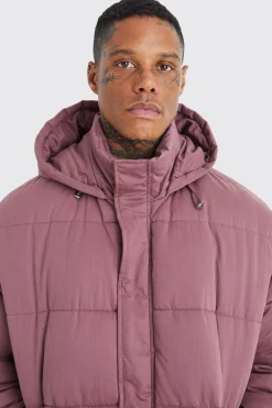 Boxy Crinkle Nylon Puffer | BoohooMAN UK