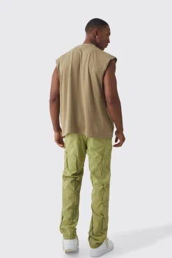 Boxy Drop Armhole Extended Neck Homme Official Tank | BoohooMAN UK