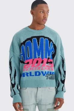Boxy Drop Shoulder Moto Jumper | BoohooMAN UK