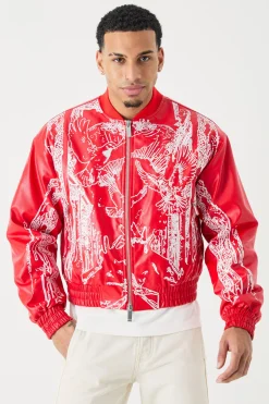 Boxy Embroidered Bomber | BoohooMAN UK