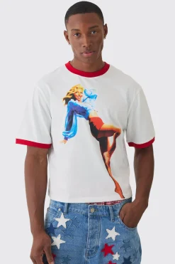 Boxy Fit Baby Printed T-shirt | BoohooMAN UK