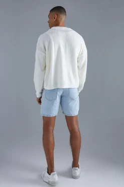 Boxy Fit Brushed Knit Cardigan | BoohooMAN UK