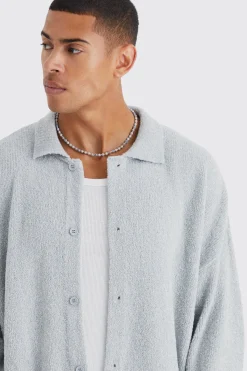 Boxy Fit Brushed Knit Cardigan | BoohooMAN UK