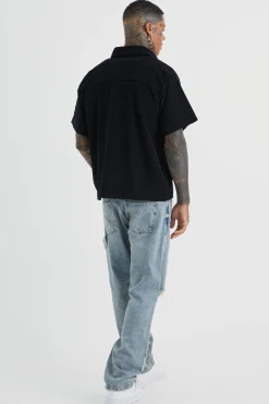 Boxy Fit Cord Shirt | BoohooMAN UK