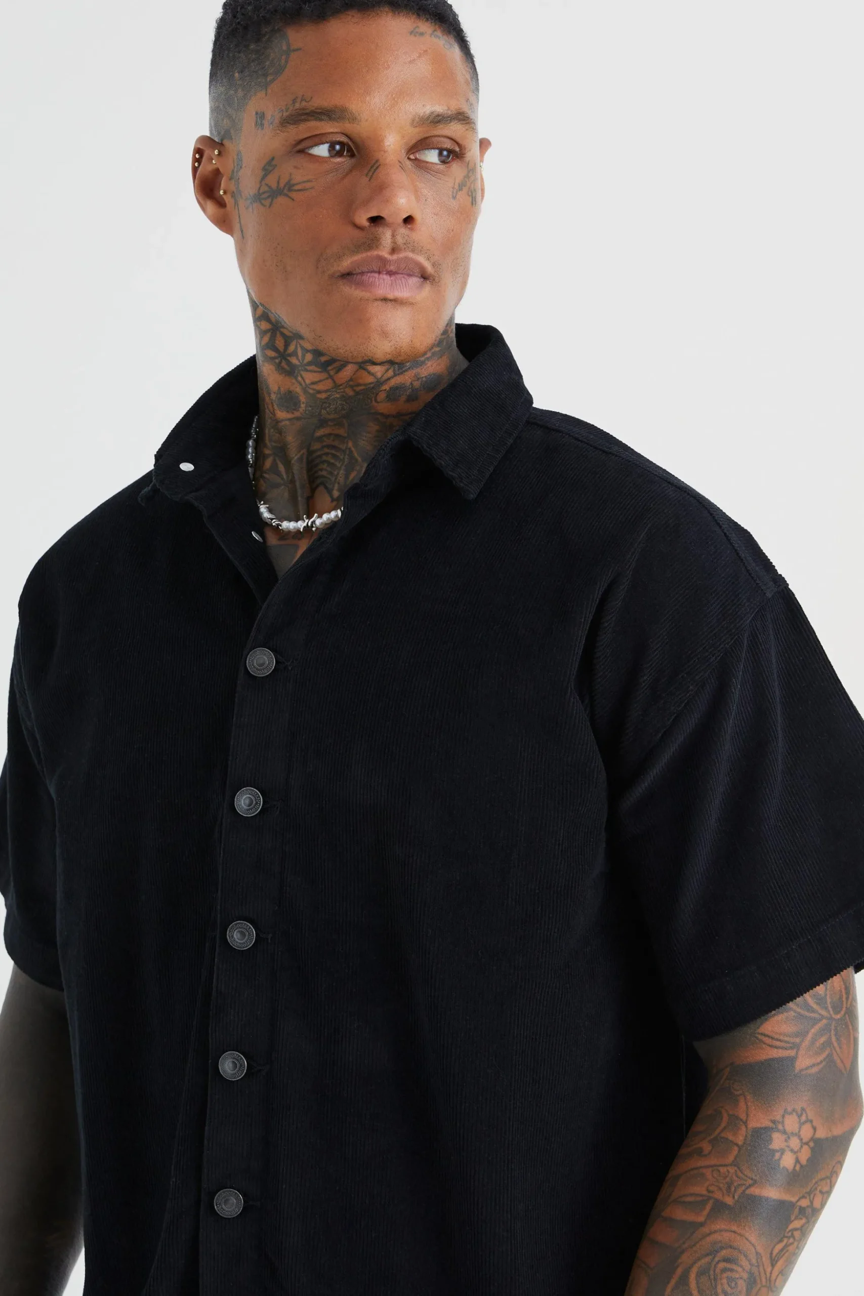 Boxy Fit Cord Shirt | BoohooMAN UK
