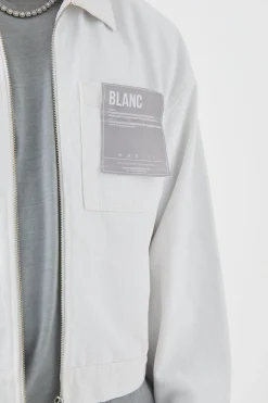 Boxy Fit Denim Jacket With Woven Label | BoohooMAN UK