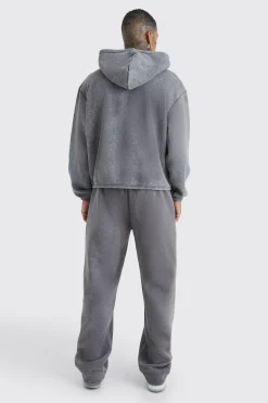 Boxy Fit Homme Graffiti Print Tracksuit | BoohooMAN UK