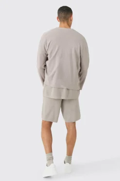 Boxy Fit Knitted Cardigan | BoohooMAN UK