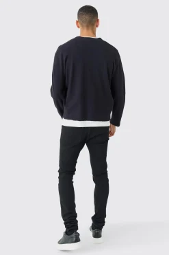 Boxy Fit Knitted Cardigan | BoohooMAN UK
