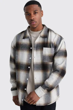 Boxy Flannel Check Shirt | BoohooMAN UK