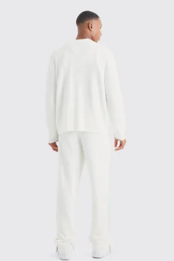 Boxy Fluffy Knitted Cardigan | BoohooMAN UK