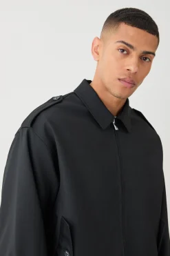 Boxy Formal Bomber Jacket | BoohooMAN UK