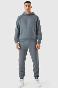 Boxy Hooded Tracksuit | BoohooMAN UK