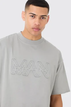 Boxy Man Distressed T-Shirt & Shorts Set | BoohooMAN UK