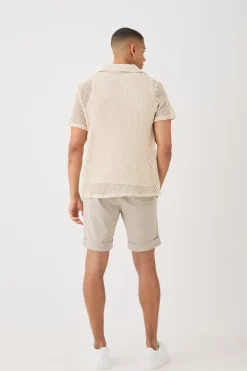Boxy Open Stitch Shirt | BoohooMAN UK