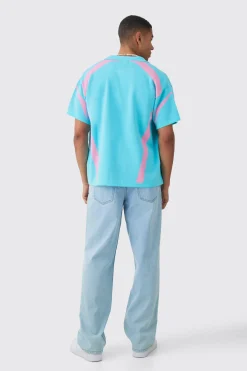 Boxy Oversized Moto Racing Knitted Shirt | BoohooMAN UK