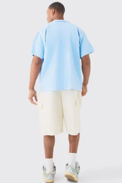 Boxy Oversized Renaissance Drawing Knitted Shirt | BoohooMAN UK