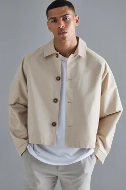 Boxy Oversized Trench Coat | BoohooMAN UK