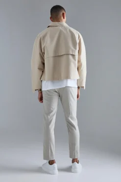 Boxy Oversized Trench Coat | BoohooMAN UK